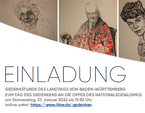 27. Januar: Gedenkstunde des Landtags BW online Veranstaltung